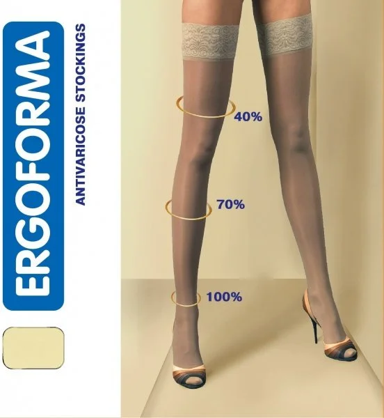 Чулки ERGOFORMA, р-р 2, 1 класс, черный, 211